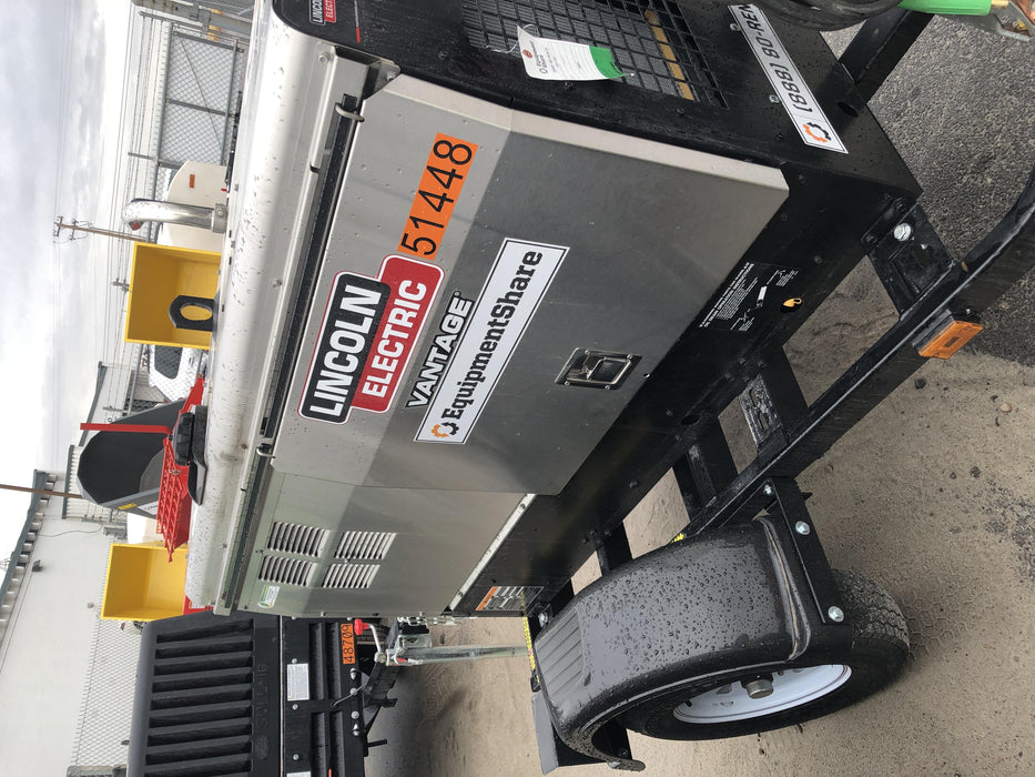 2019 Lincoln Electric Vantage 322 Ready-Pak 3, Two Wheel Trailer, Fender and Light Kit, Cable Rack