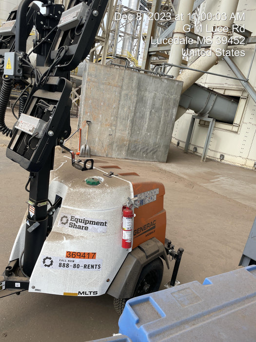 2023 Generac MLT2 Diesel, Flex Switch 120V Input, Powerzone Controller, 
(4) 320W LED Lights, 4kW Generator, 39.9 Gal Fuel Tank, 2" Ball, T3