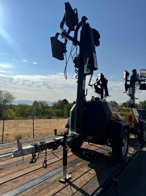 2022 Allmand NLV3GR (4) LED Light Fixture 350W, 23' Vertical Mast, 3kW Prime, Towable, Deep Sea L401, Leveling Jacks, Yanmar T4F 5.8hp