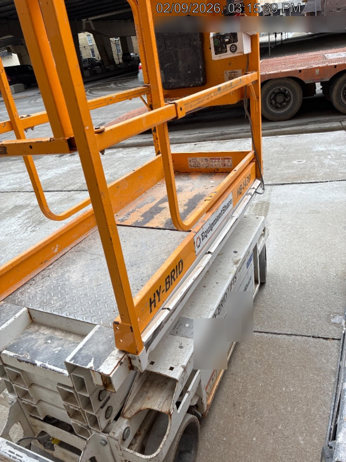 Custom Equipment HB-1430 <ul>
 <li>Hy-Brid Scissor Lift</li>
  <li>Platform capacity up to 670 lbs.</li>
  <li>Working height up to 20 ft</li>
  <li>Weighs under 1,700 lbs.</li>
  <li>Non-marking wheels </li>
</ul>