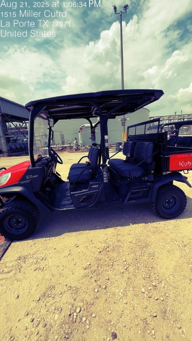 2021 Kubota RTV-X1140W-H Plastic Canopy, Windshield Acrylic Clear, LED Strobe Light, Wire Harness Kit, Back up Alarm