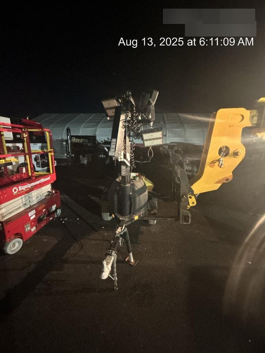 2022 Allmand NLV3GR (4) LED Light Fixture 350W, 23' Vertical Mast, 3kW Prime, Towable, Deep Sea L401, Leveling Jacks, Yanmar T4F 5.8hp