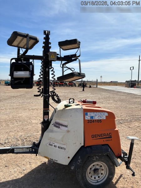 2023 Generac MLT2 Diesel, Flex Switch 120V Input, Powerzone Controller, (4) 320W LED Lights, 4kW Generator, 39.9 Gal Fuel Tank, 2" Ball, T3