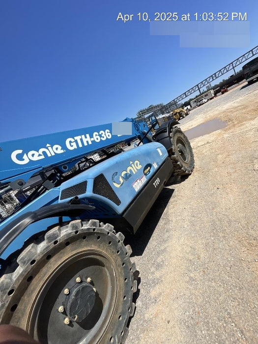 2018 Genie GTH-636 Genie GTH-636 w/Open ROPS, Solid Tires, Work Light/Beacon, 48" Carriage and Forks