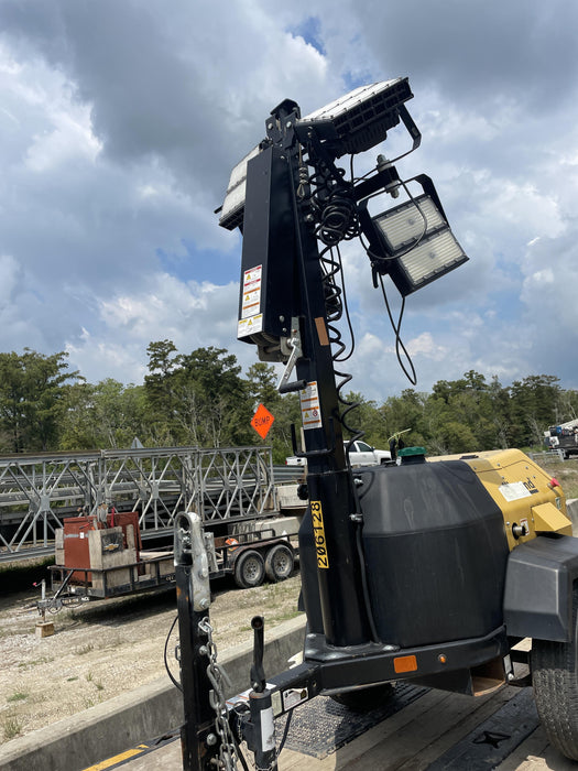 2022 Allmand NLV3GR (4) LED Light Fixture 350W, 23' Vertical Mast, 3kW Prime, Towable, Deep Sea L401, Leveling Jacks, Yanmar T4F 5.8hp