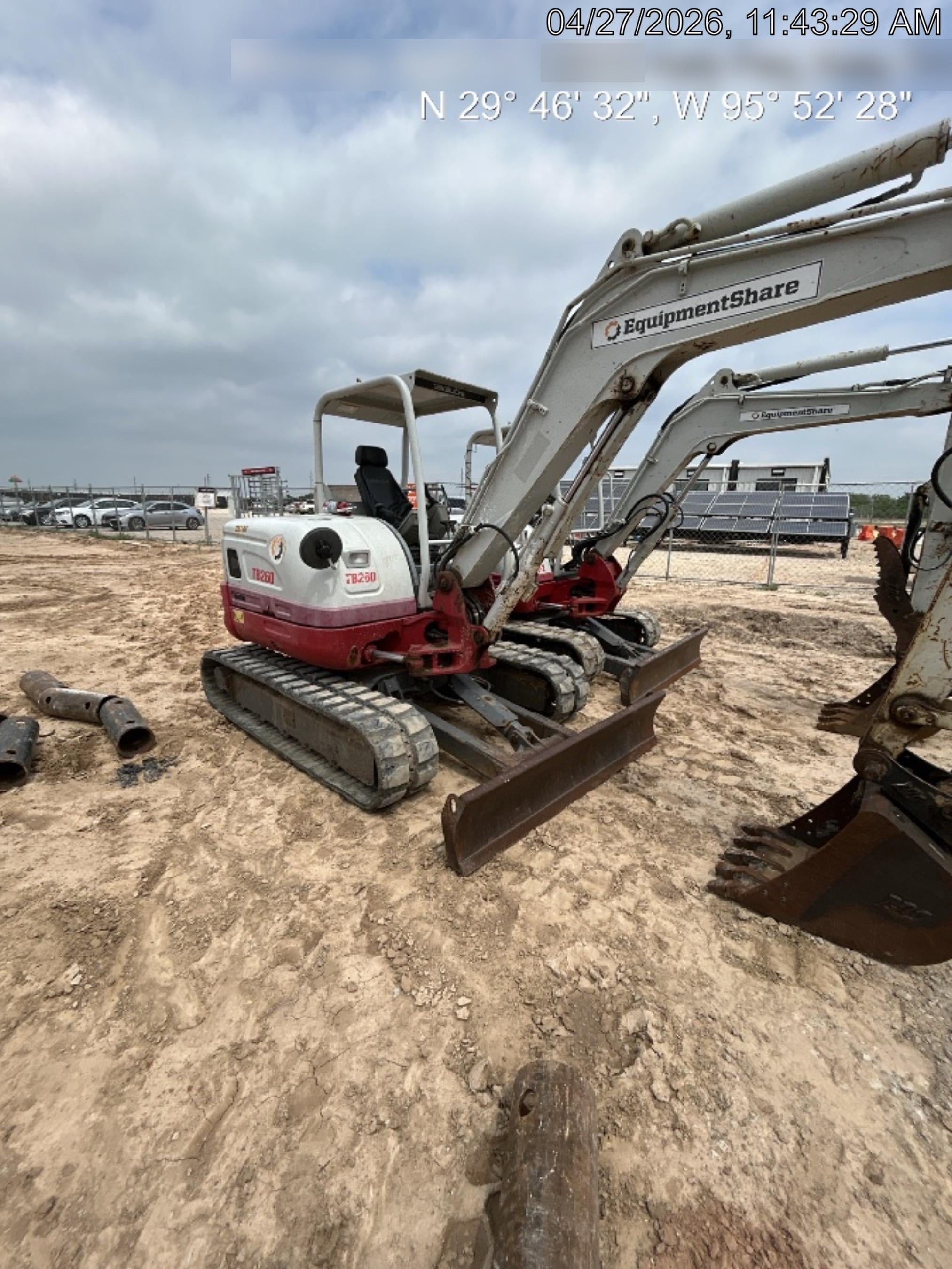 2019 Takeuchi TB260 Canopy w/Rubber Tracks, Auxiliary Hydraulics, Standard Blade, Manual QC