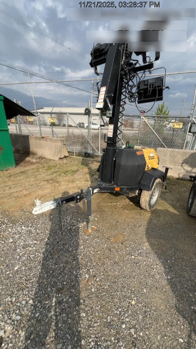 2022 Allmand NLV3GR (4) LED Light Fixture 350W, 23' Vertical Mast, 3kW Prime, Towable, Deep Sea L401, Leveling Jacks, Yanmar T4F 5.8hp