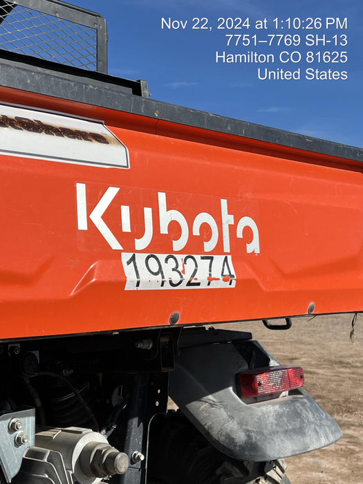 2022 Kubota RTV-X1140W-H Plastic Canopy, Windshield Acrylic Clear, LED Strobe Light, Wire Harness Kit, Back up Alarm