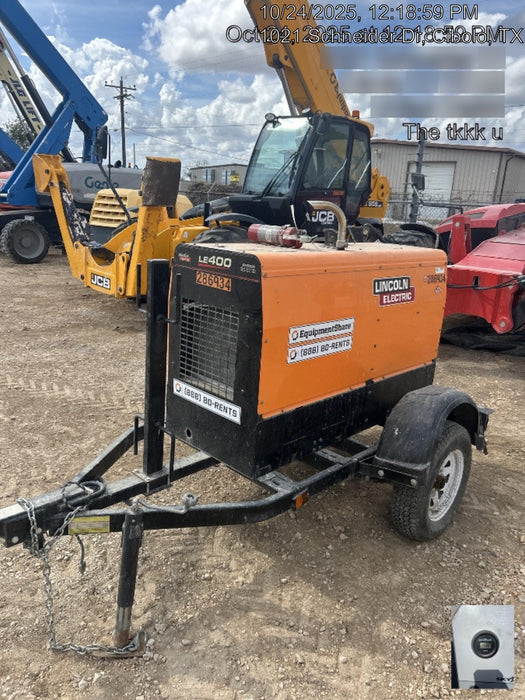 2022 Lincoln Electric LE400 Kubota V1505, Trlr, Cable Rack, Light Kit, ES Decals, T3