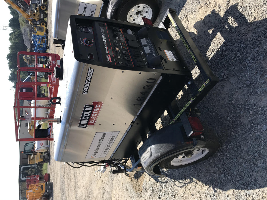 2019 Lincoln Electric Vantage 322 Ready-Pak 3, Two Wheel Trailer, Fender and Light Kit, Cable Rack