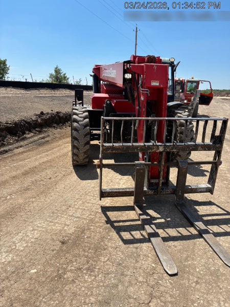 2019 Manitou MTA8044 74hp T4F, Cab/Heat/Air, Cab and Boom LED work lights, Auxiliary Hydraulics, Solid Tires, Amber strobe, Lift Hook 66" Carriage, 60" Forks