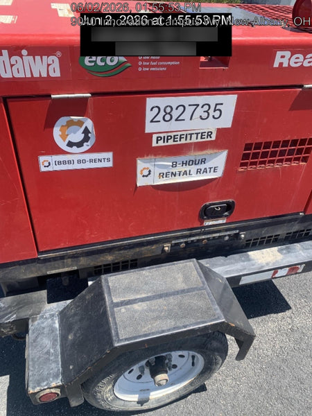 2022 Shindaiwa DGW400MDL Kubota D902 Engine, 23 HP, Dual Op Welder, Wire, Arc, Droop Stick, Tig, and CC Stick Functionality, Simulphase, 3 Phase and 1 Phase Gen Output, Single Axle NB Trlr, Slr Trckl Chrg 12V 12W, Fire Ext