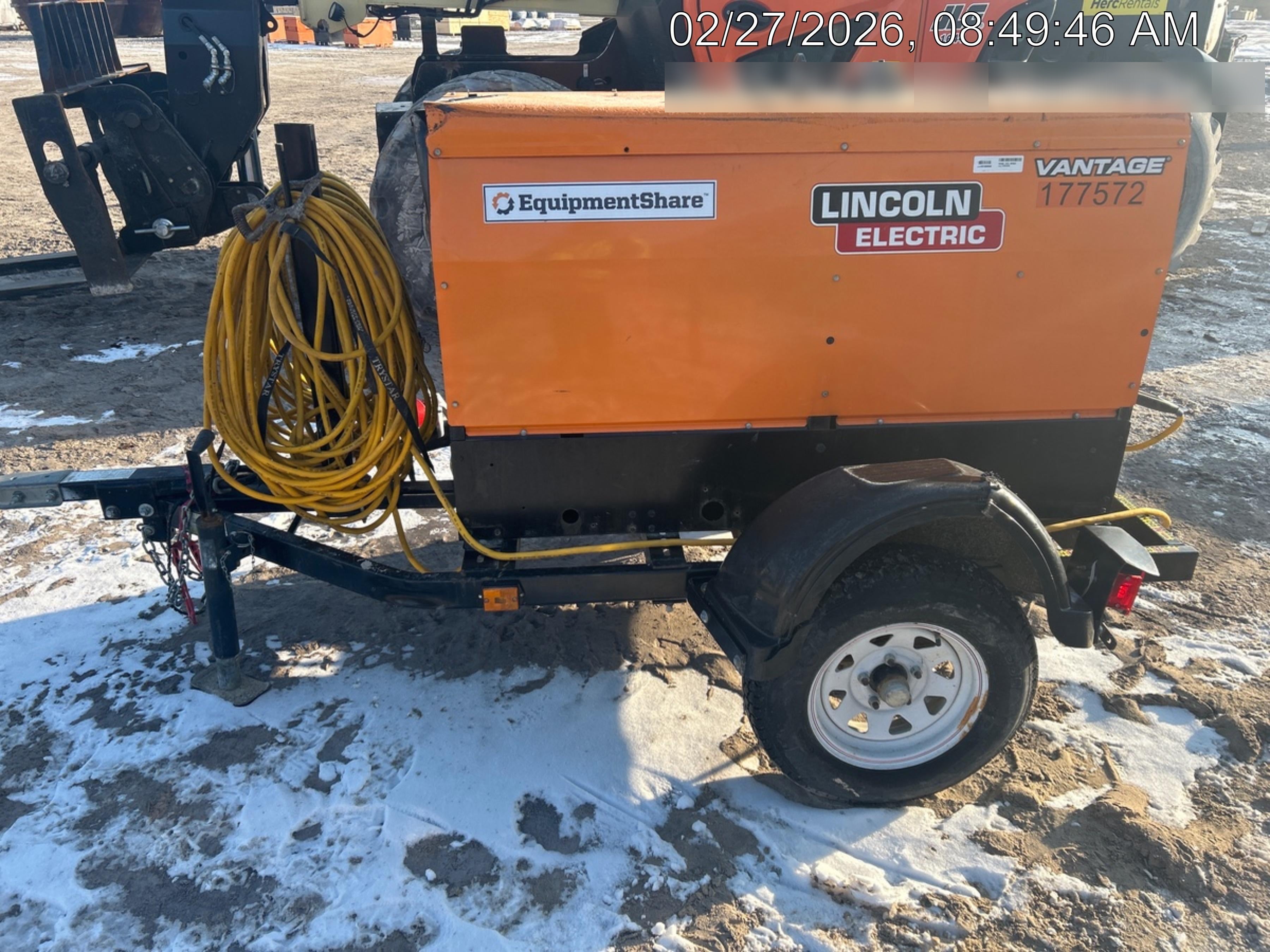 2021 Lincoln Electric Vantage 322 Vantage 322 Ready Pak 3 w/ Decals, ORANGE (includes trailer, cable rack, fender light kit) NO Telematics