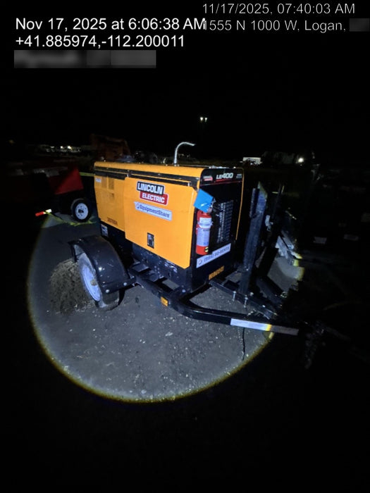 2023 Lincoln Electric LE400 Kubota V1505, Trlr, Cable Rack, Light Kit, ES Decals, T3