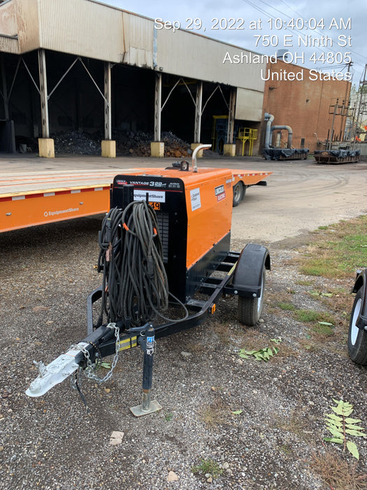 2021 Lincoln Electric Vantage 322 Vantage 322 Ready Pak 3 w/ Decals, ORANGE (includes trailer, cable rack, fender light kit) NO Telematics