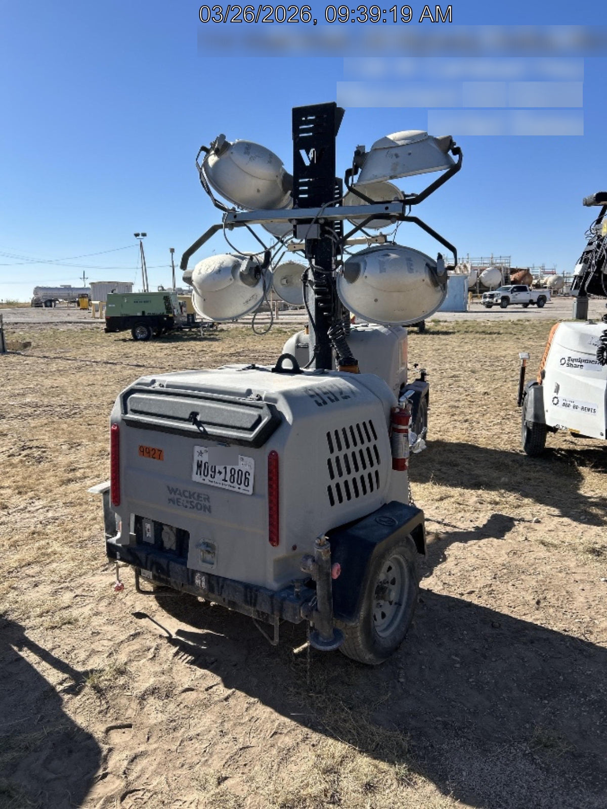 Wacker Neuson LTV6K-MH Wacker Neuson LTV6K Towable Light Tower