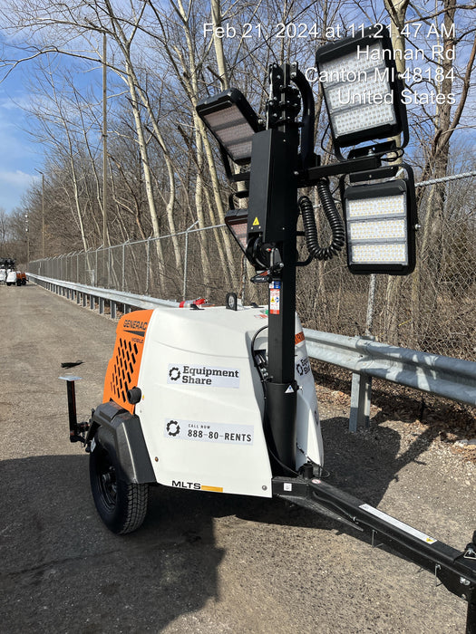 2024 Generac MLT2 Diesel, Flex Switch 120V Input, Powerzone Controller, 
(4) 320W LED Lights, 4kW Generator, 39.9 Gal Fuel Tank, 2" Ball, T3