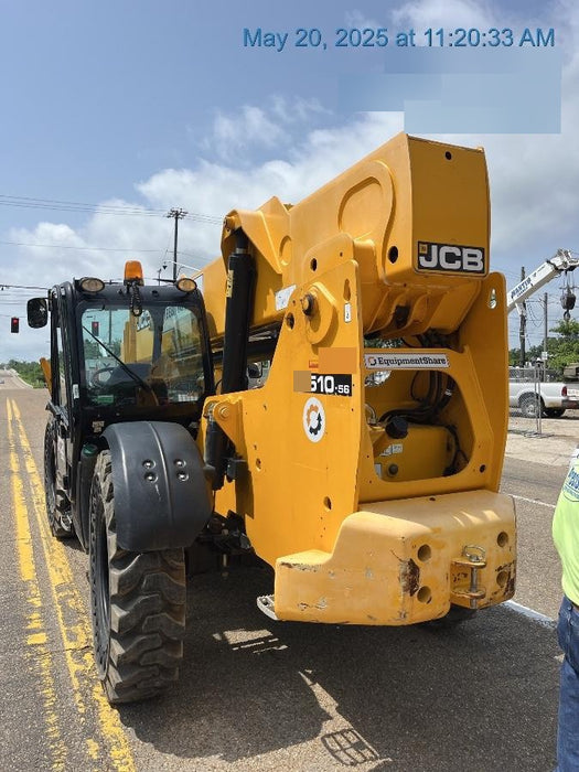 2020 JCB 510-56 Cab/Heat/Air, 74 HP, Solid Tires, STD Worklight, Beacon, Aux Hydraulics, Lifting Eye, Back up Alarm w/66" Carriage/60" Forks