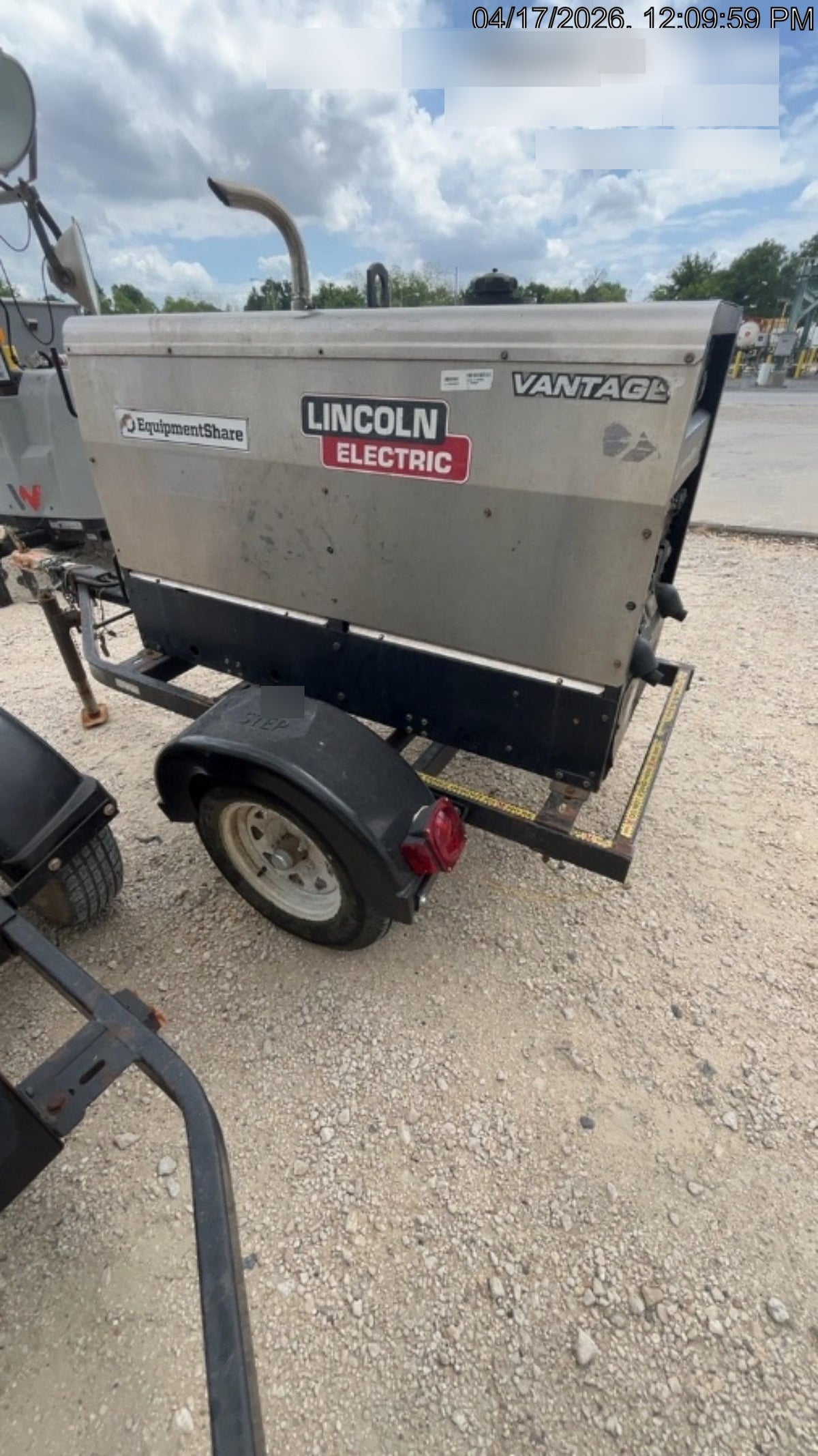 2020 Lincoln Electric Vantage 322 Welder Ready-Pak 3, w/ GPS & Decals (includes trailer, cable rack, fender light kit)