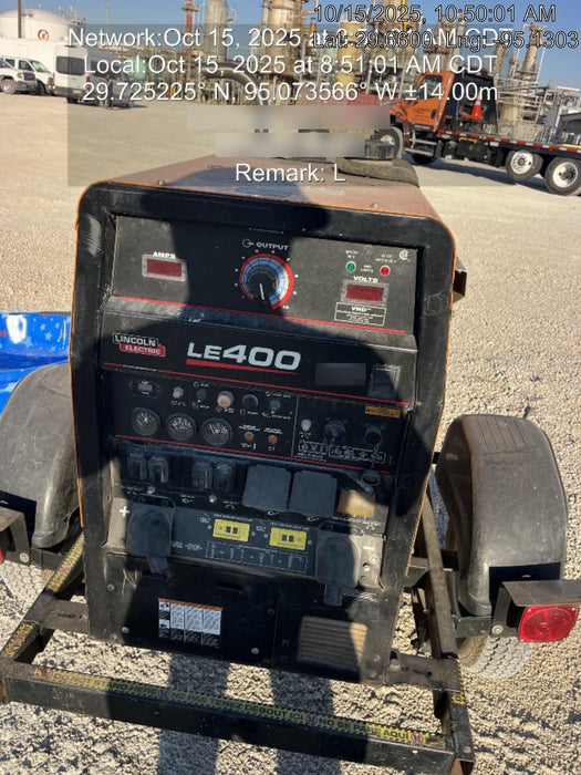 2023 Lincoln Electric LE400 Kubota V1505, Trlr, Cable Rack, Light Kit, ES Decals, T3