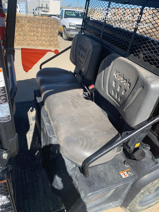 Kubota RTV-X1140W-H 4WD utility cart -LED strobe -Windshield tempered glass -Plastic canopy -Wire harness kit -Backup alarm