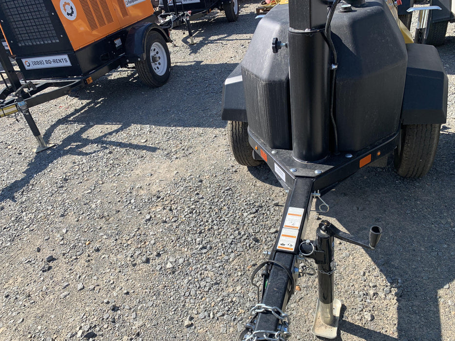 2022 Allmand NLV3GR (4) LED Light Fixture 350W, 23' Vertical Mast, 3kW Prime, Towable, Deep Sea L401, Leveling Jacks, Yanmar T4F 5.8hp