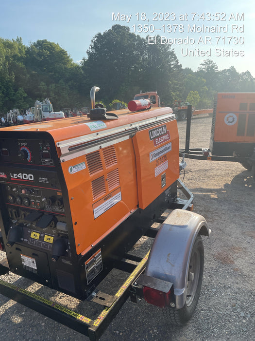 2022 Lincoln Electric LE400 Kubota V1505, Trlr, Cable Rack, Light Kit, ES Decals, T3