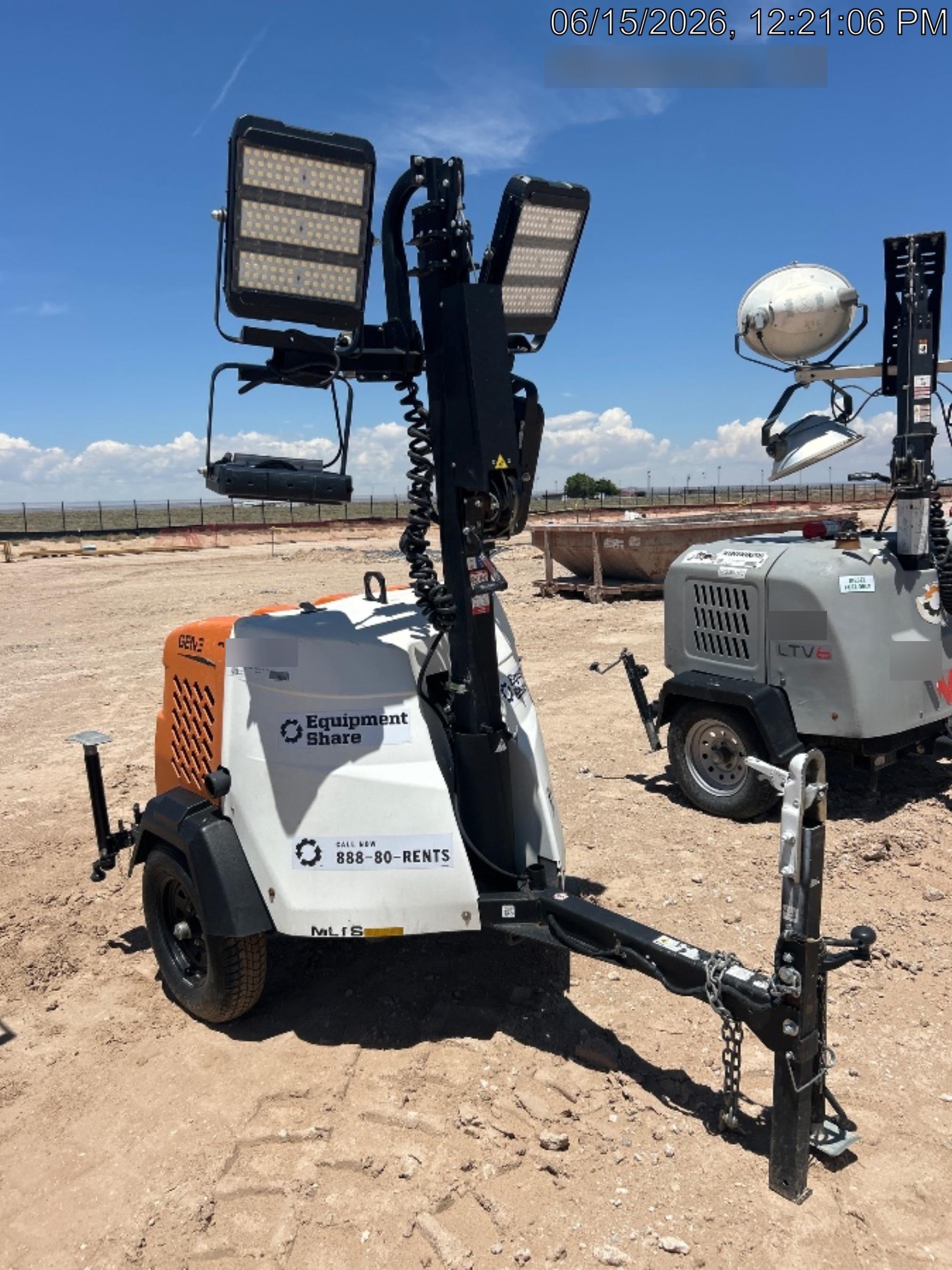 2024 Generac MLT2 Diesel, Flex Switch 120V Input, Powerzone Controller, 
(4) 320W LED Lights, 4kW Generator, 39.9 Gal Fuel Tank, 2" Ball, T3