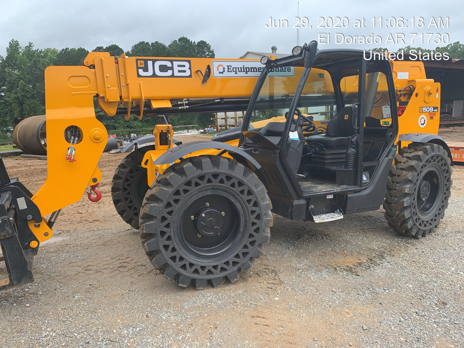 2020 JCB 509-42 Canopy, Solid Tires, Work Lights, Beacon, Aux Hydraulics, Back up Alarm, Lifting Eye, ES Decals