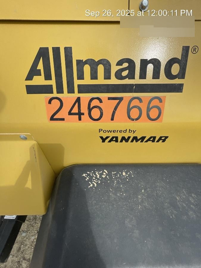 2022 Allmand NLV3GR (4) LED Light Fixture 350W, 23' Vertical Mast, 3kW Prime, Towable, ES Decals, T3