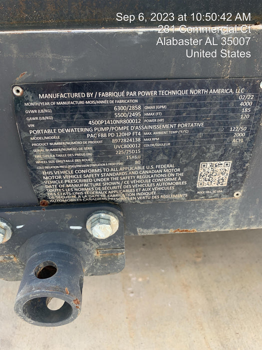 2022 ATLAS COPCO PAC H108 JD