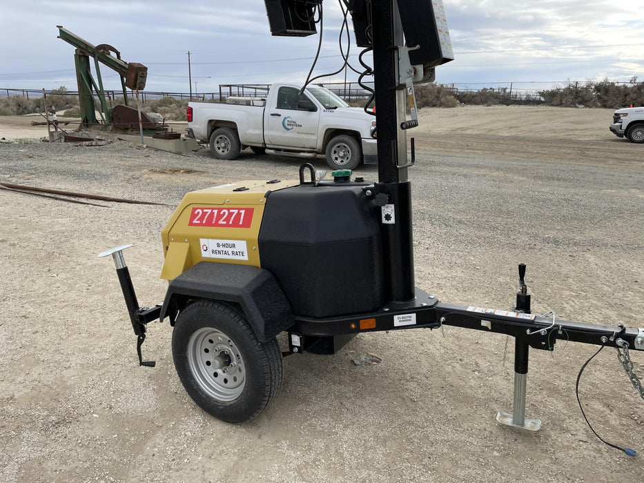 2022 Allmand NLV3GR (4) LED Light Fixture 350W, 23' Vertical Mast, 3kW Prime, Towable, ES Decals, T3