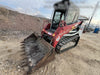 2019 Takeuchi TL8 Cab, Heat/AC, Defroster, 15" Wide Rubber Tracks, Back-up Alarm, Front & Rear Working Lights, Auxiliary Hydraulics, Two-Speed Travel, Electronic Monitoring System, Hydraulic Universal Quick Hitch 76" HD Dirt Bucket with 8 Teeth, 20.3 cubic feet Capacity
