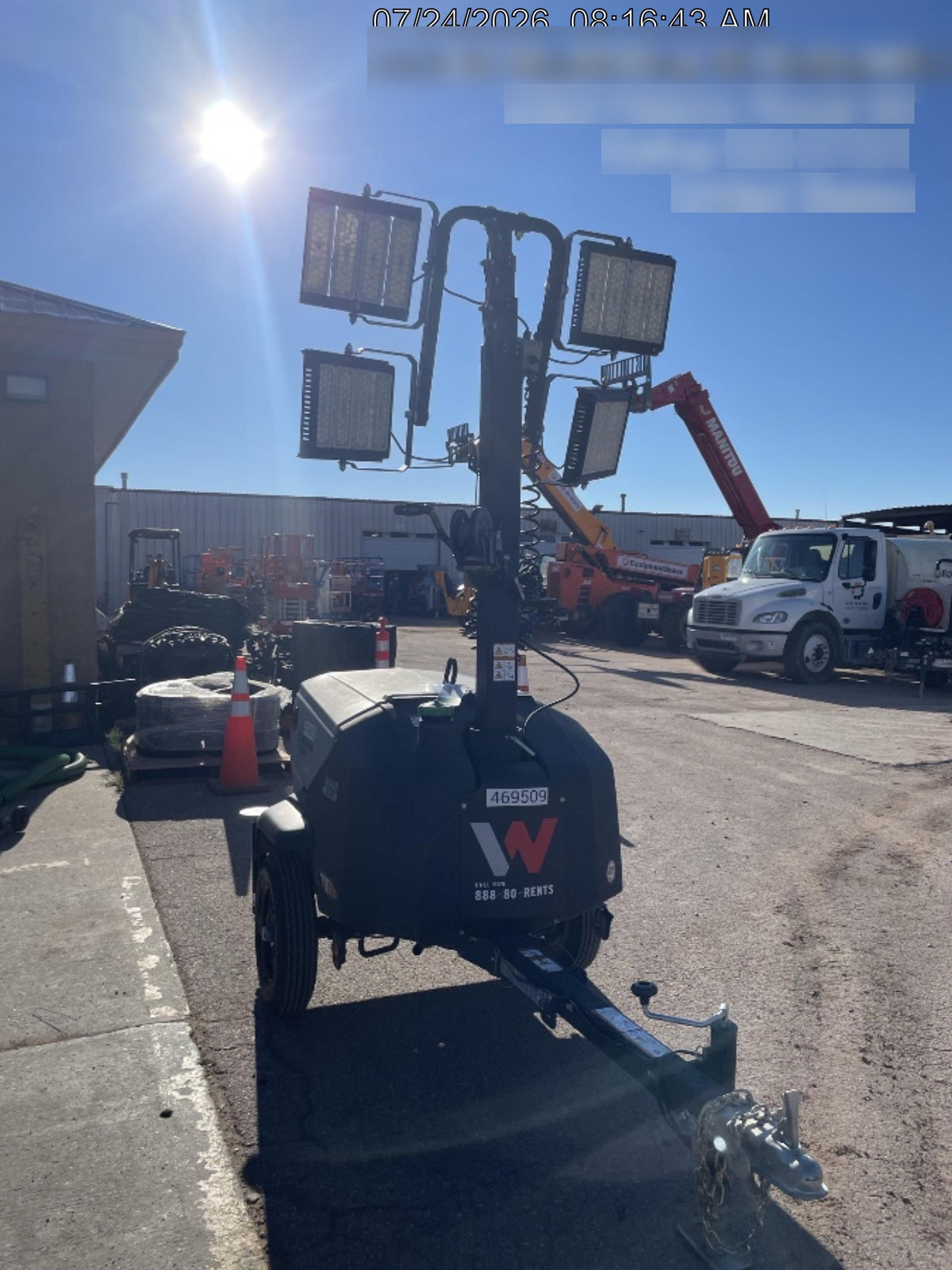 2024 Wacker Neuson LTT4 Diesel, Kohler KDW702, Deep Sea Controller, Auto Start, LED 320W, Bypass Outlet, T3