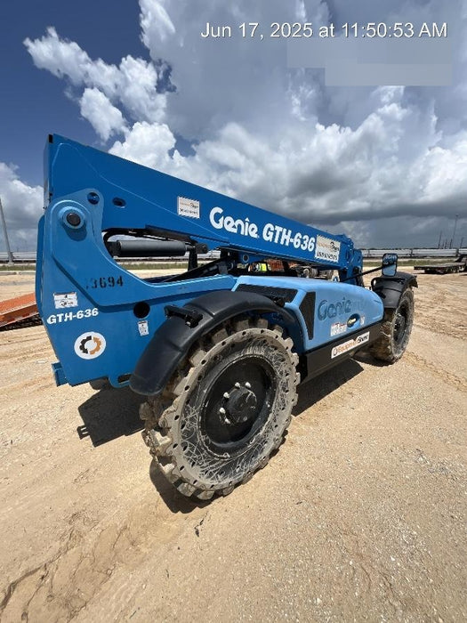 2018 Genie GTH-636 Genie GTH-636 w/Open ROPS, Work Lights, Solid Tires, RH Cab Mesh, Beacon, 48" Carriage and Forks