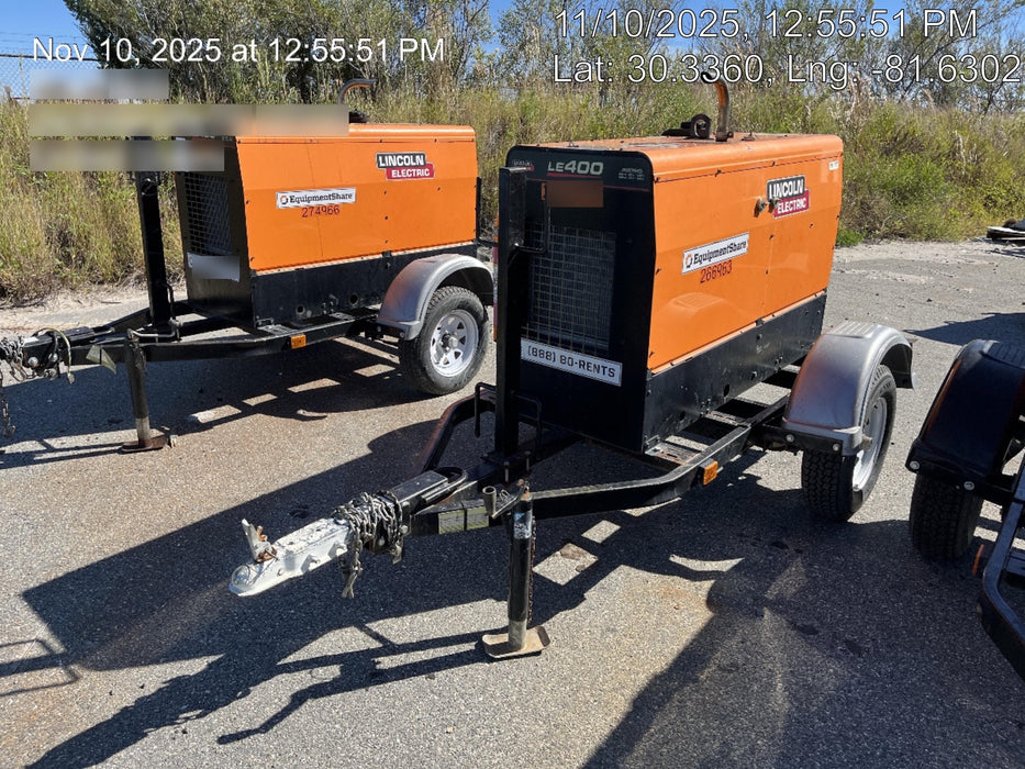 2022 Lincoln Electric LE400 Kubota V1505, Trlr, Cable Rack, Light Kit, ES Decals, T3