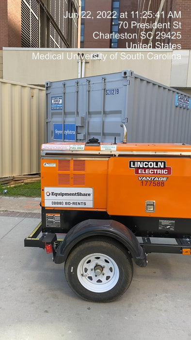 2021 Lincoln Electric Vantage 322 Vantage 322 Ready Pak 3 w/ Decals, ORANGE (includes trailer, cable rack, fender light kit) NO Telematics