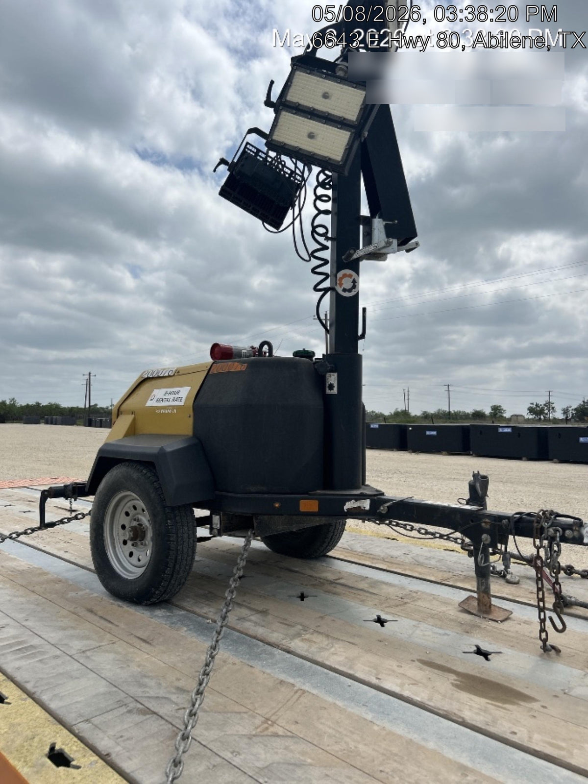 2022 Allmand NLV3GR (4) LED Light Fixture 350W, 23' Vertical Mast, 3kW Prime, Towable, Deep Sea L401, Leveling Jacks, Yanmar T4F 5.8hp