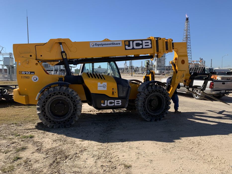 2020 JCB 510-56 Cab/Heat/Air, Solid Tires, Work Lights, Beacon, Aux Hydraulics, Back up Alarm, Lifting Eye, ES Decals