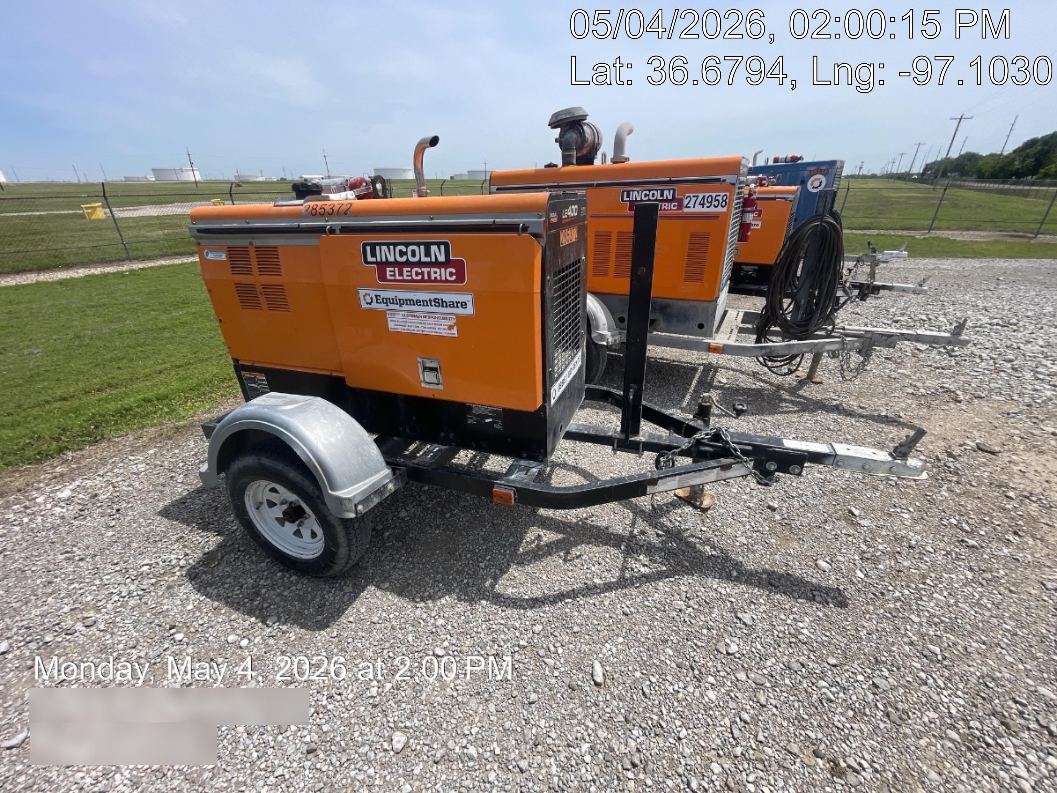 2022 Lincoln Electric LE400 Kubota V1505, Trlr, Cable Rack, Light Kit, ES Decals, T3