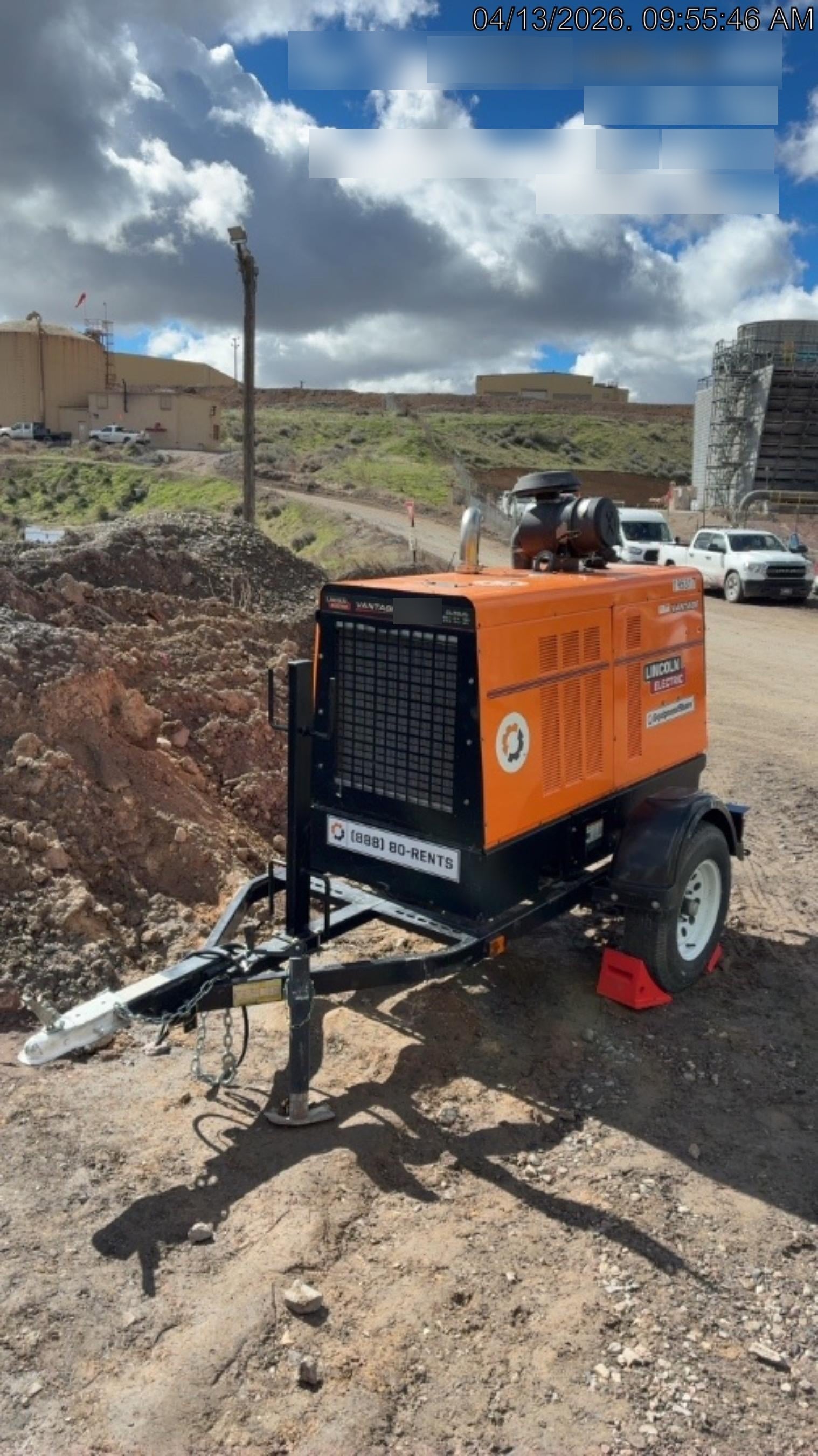 2021 Lincoln Electric Vantage 549X Ready Pak 3, ORANGE (includes trailer, cable rack, fender light kit)