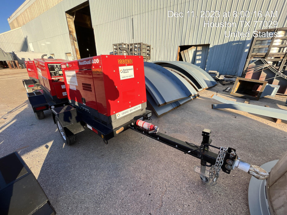 2022 Shindaiwa DGW400MDL Kubota D902 Engine, 23 HP, Dual Op Welder, Wire, Arc, Droop Stick, Tig, and CC Stick Functionality, Simulphase, 3 Phase and 1 Phase Gen Output, Single Axle NB Trlr, Slr Trckl Chrg 12V 12W, Fire Ext