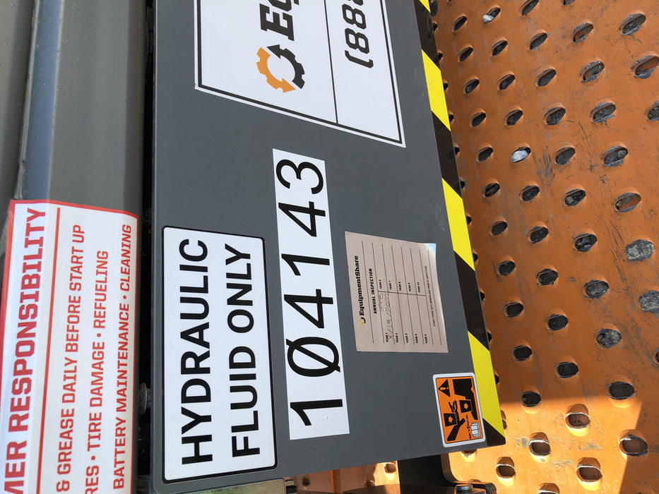 2020 Skyjack SJIII-3226 Solid NM Tires, Half height spring hinged entry gate, Dual Beacons