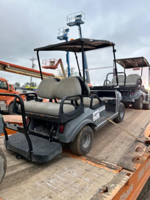 2022 Club Car CA100E Canopy, Fold down Windshield, Beacon, Back up Alarm, All-Trail Trials, HD 8 V Batteries, Trailer Hitch and Ball