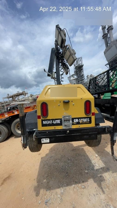 2022 Allmand NLV3GR (4) LED Light Fixture 350W, 23' Vertical Mast, 3kW Prime, Towable, Deep Sea L401, Leveling Jacks, Yanmar T4F 5.8hp