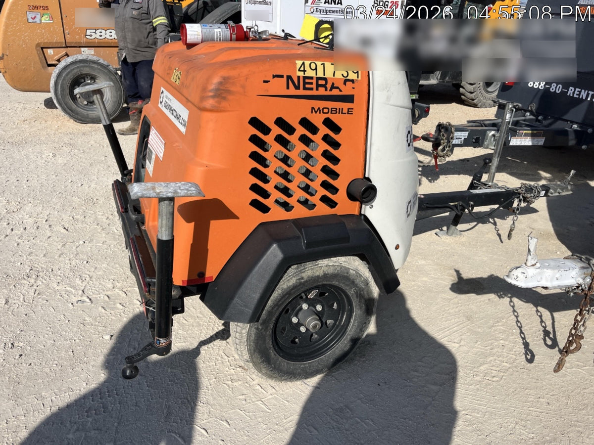 2025 Generac MLTS-4 Diesel, Mitsubishi L2E, 7.1 hp @1800 rpm, Flex Switch 120V Input, Powerzone Controller, (4) 320W LED Lights, 4kW Generator, 39.9 Gal Fuel Tank, 2" Ball, ES Decals