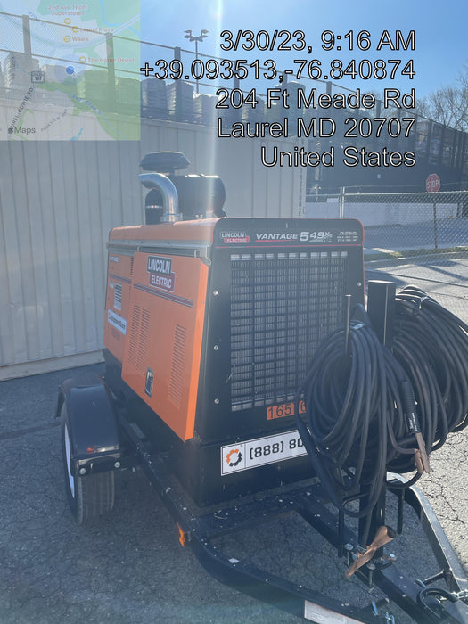 2021 Lincoln Electric Vantage 549X Ready Pak 3, ORANGE (includes trailer, cable rack, fender light kit)
