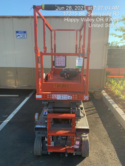 2020 Skyjack SJIII-3219 Solid NM Tires, Half height spring hinged entry gate, Dual Beacons, 800W Inverter