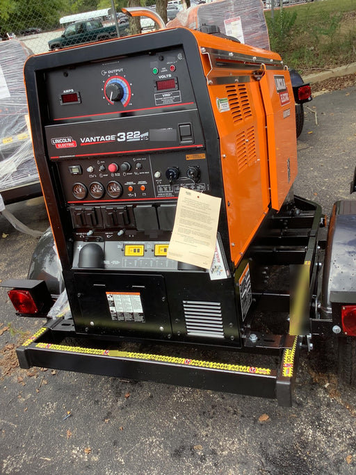 2021 Lincoln Electric Vantage 322 Vantage 322 Ready Pak 3 w/ Decals, ORANGE (includes trailer, cable rack, fender light kit) NO Telematics