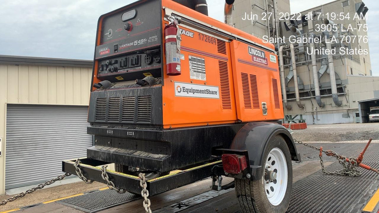 2021 Lincoln Electric Vantage 549X Ready Pak 3, ORANGE (includes trailer, cable rack, fender light kit)